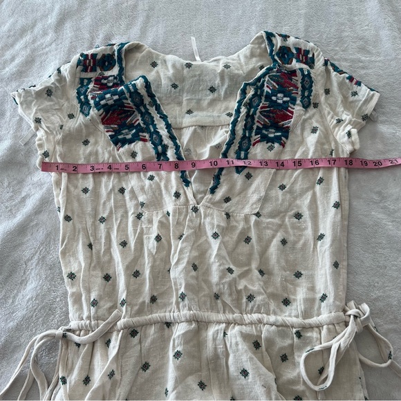 Free People Song For You Embroidered Romper in Tea - Picture 7 of 7